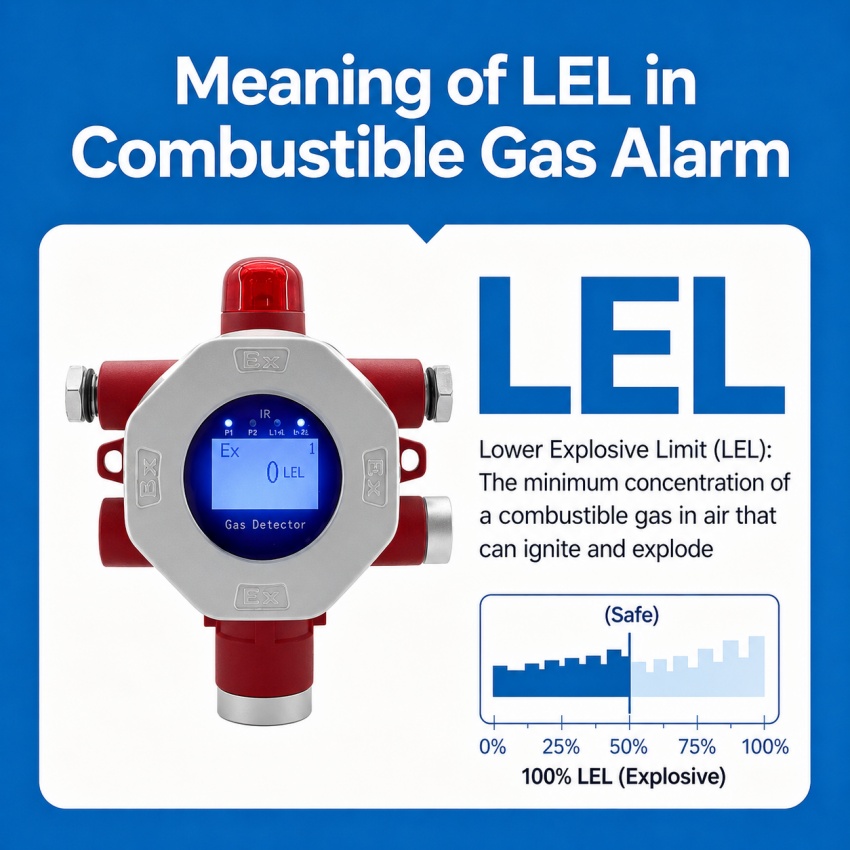 What is the meaning of LEL in combustible gas alarm