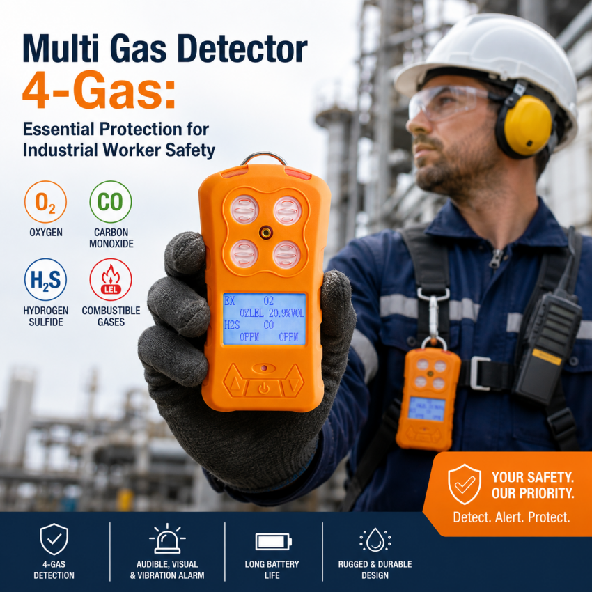 Multi Gas Detector 4-Gas: Essential Protection for Industrial Worker Safety