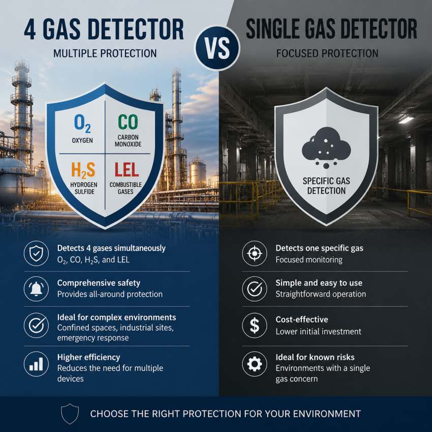 4 Gas Detector vs Single Gas Detector