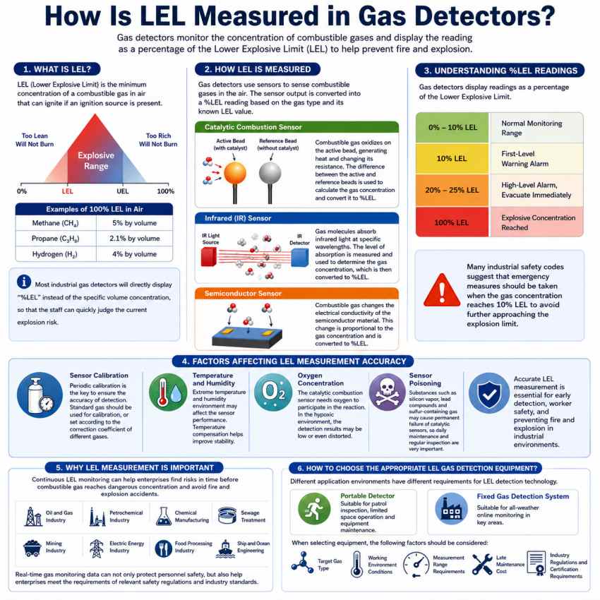 How Is LEL Measured in Gas Detectors?