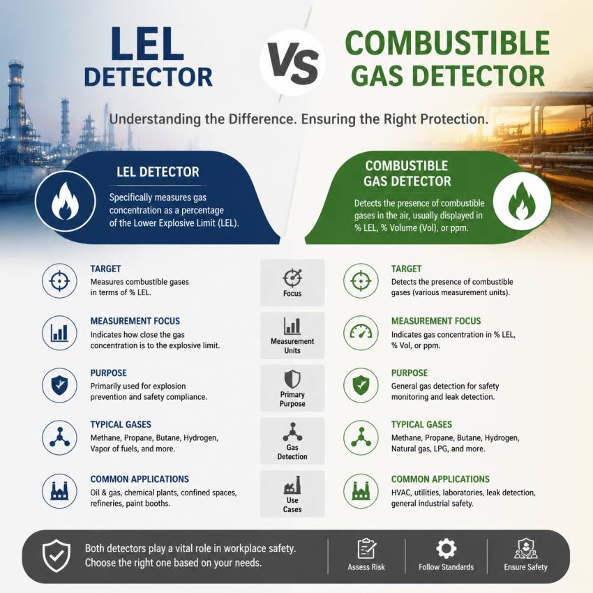 LEL Detector vs Combustible Gas Detector