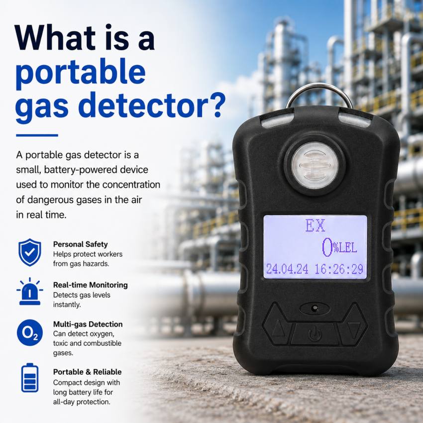 What is a portable gas detector?
