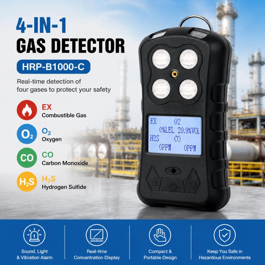 4-in-1 Gas Detector HRP-B1000-C