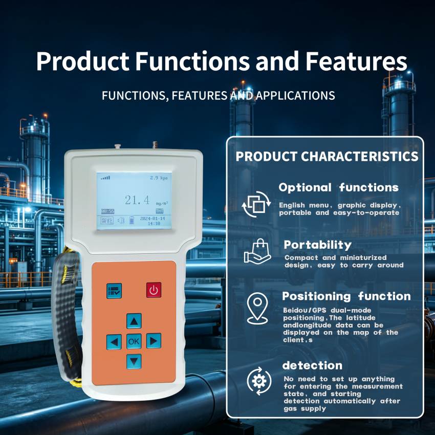 HRP-670 Tetrahydrothiophene Detector: Natural Gas Safety and Leakage Detection Solution