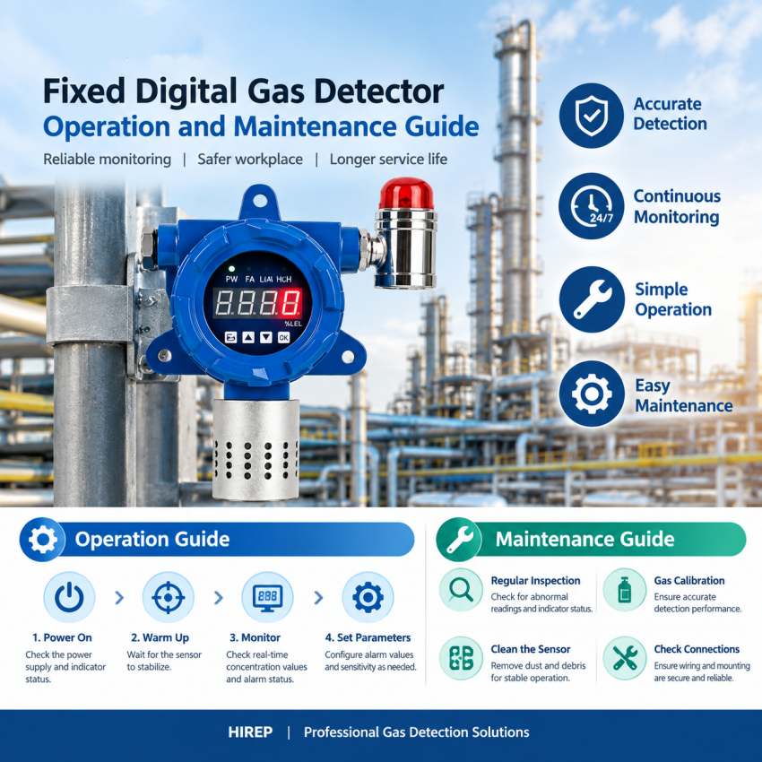 Fixed Digital Gas Detector Operation and Maintenance Guide